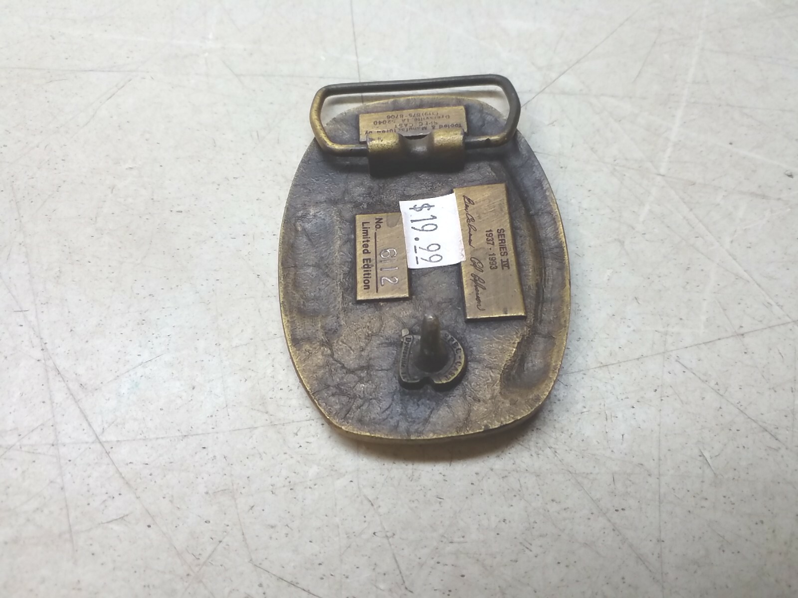 TISCO Tractor Implement Supply Co Limited Edition Belt Buckle No 6112 Series IV