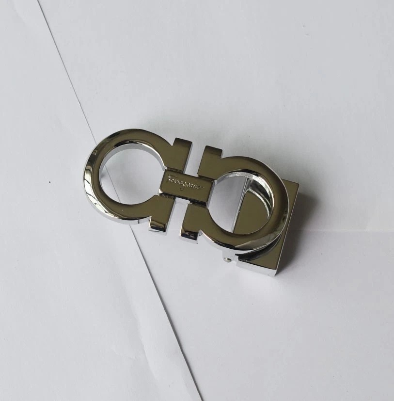 Ferragamo Silver Tone Gancini man&rsquo;s Belt Buckle(Fits Belt Width1.38in) #FCRR03