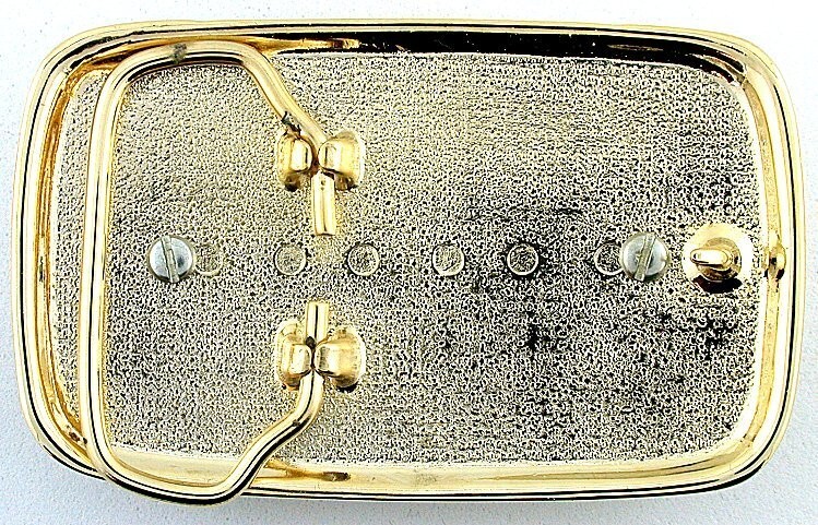 Gold Color Black Weave 40×30 Oval Green Lace Agate Cabochon Belt Buckle EPBB97