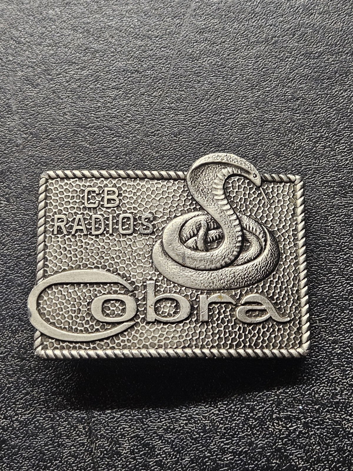 Vintage Cobra CB Radios Belt Buckle Lewis Buckles Chicago Advertising Snake Logo