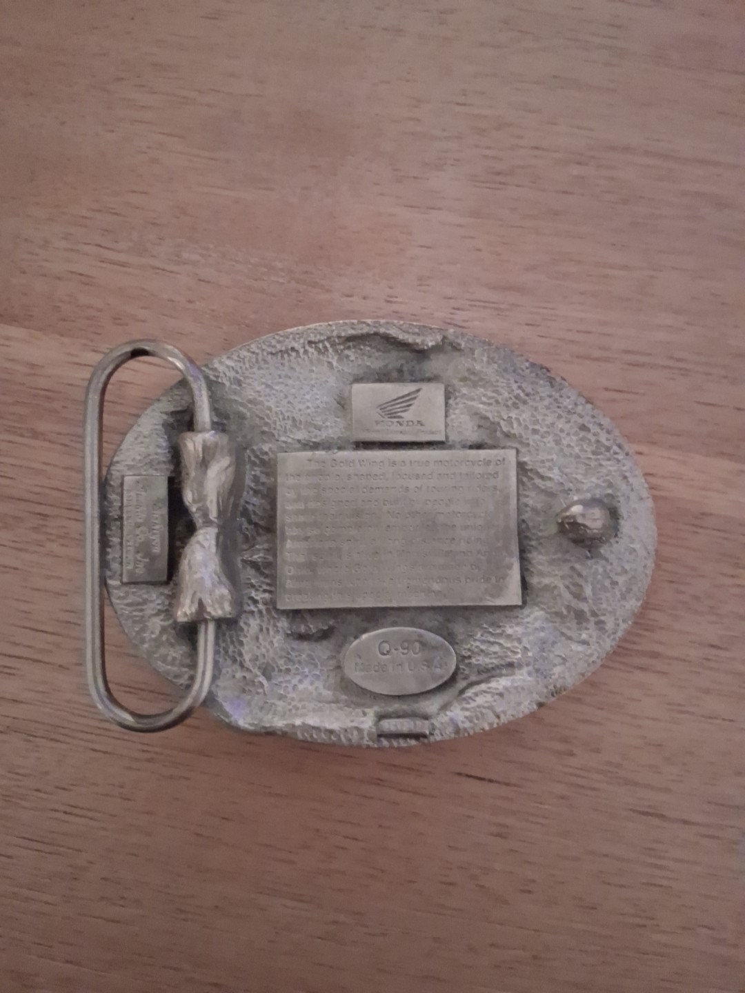 HONDA belt buckle motorcycle WESTERN cowboy. GOLD WING