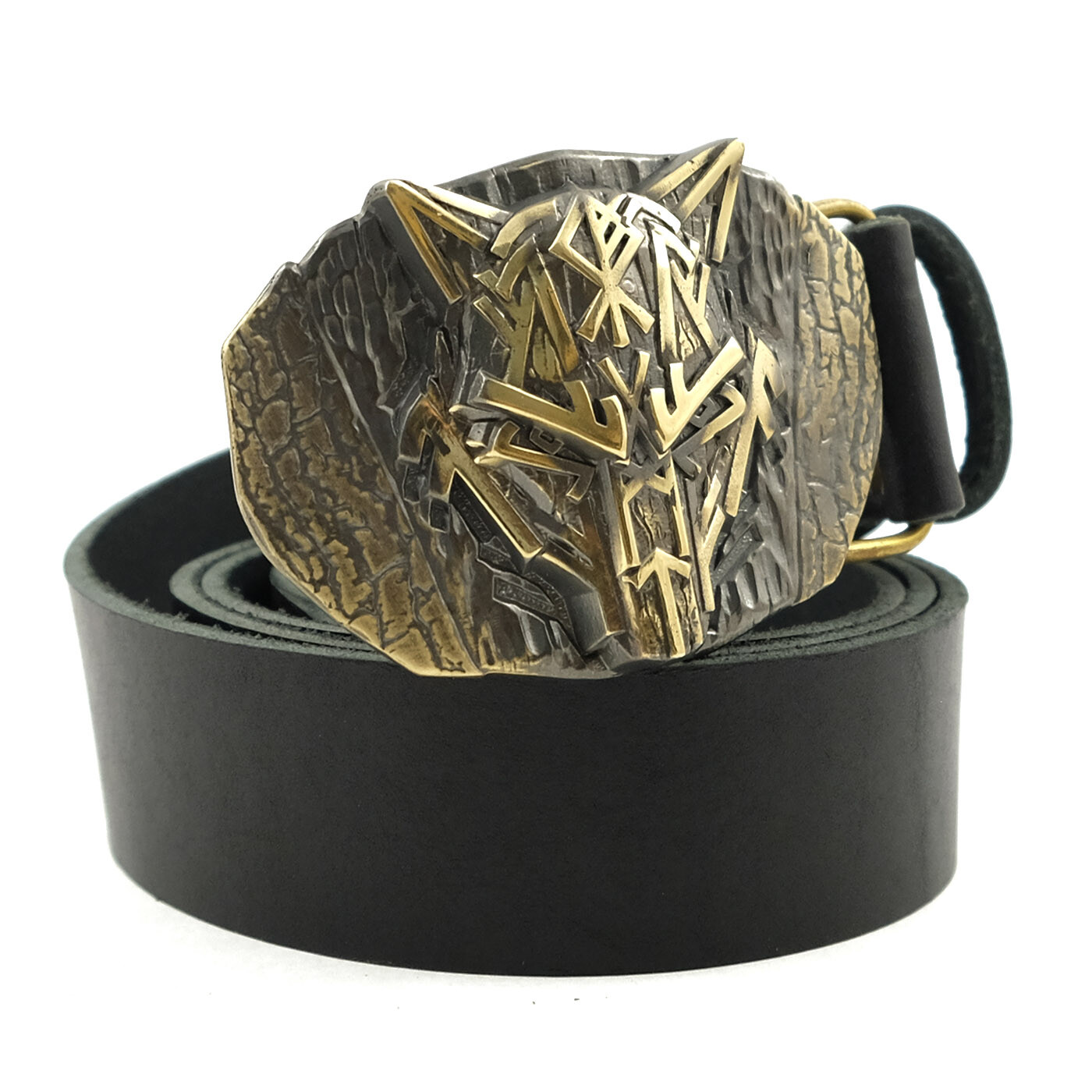 Runic Wolf Belt buckle, Scandinavian Old Norse Celtic wild animal werewolf