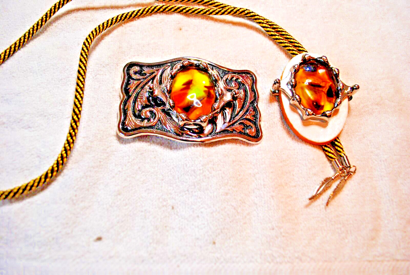 Western Belt Buckle and Bolo Set