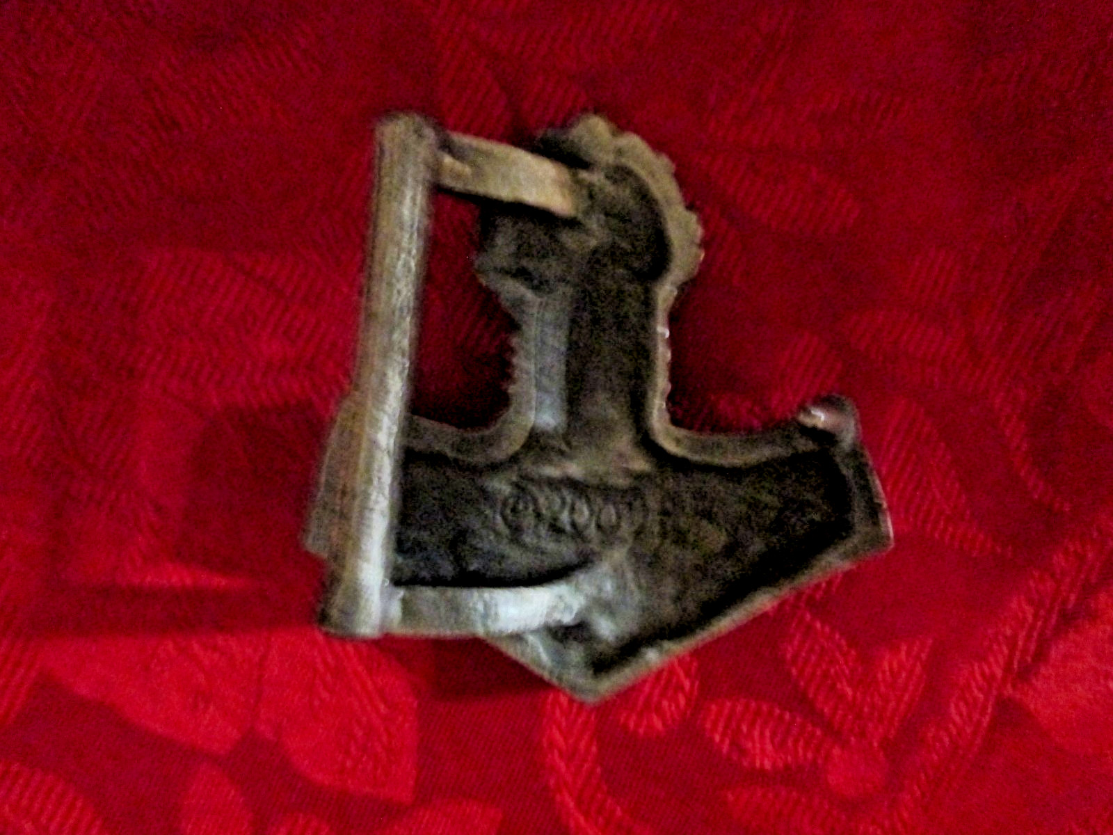 Pewter Thors Hammer Belt Buckle – Dryad Design Norse God Mjolnir Asatru Pagan