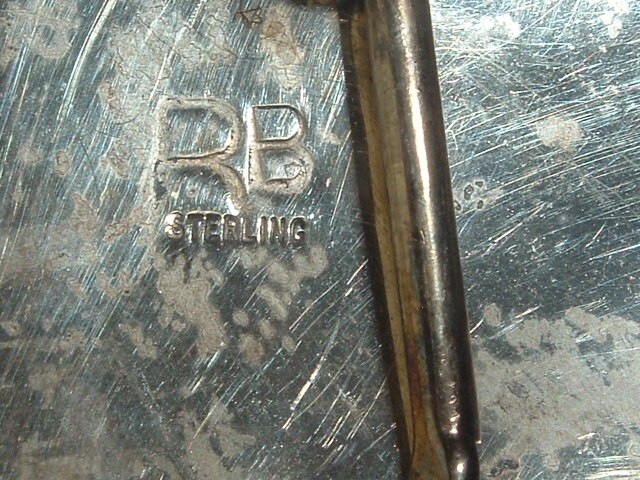 SIGNED R. BEGAY NAVAJO STERLING TURQUOISE CORAL BELT BUCKLE