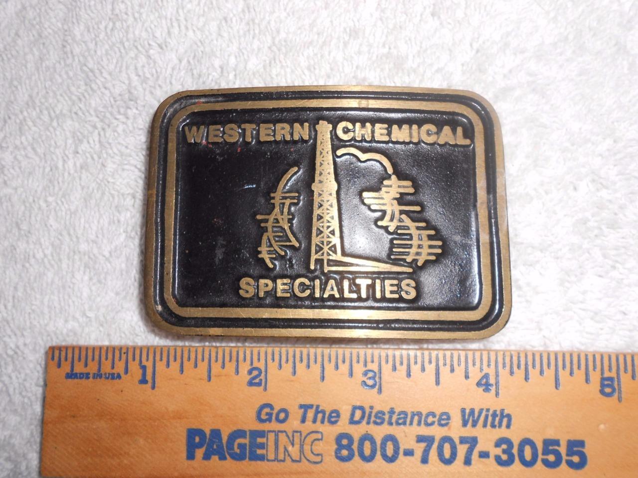 WESTERN CHEMICAL SPECIALTIES BRONZE DYNA BUCKLE OILFIELD SERVICE COMPANY USA