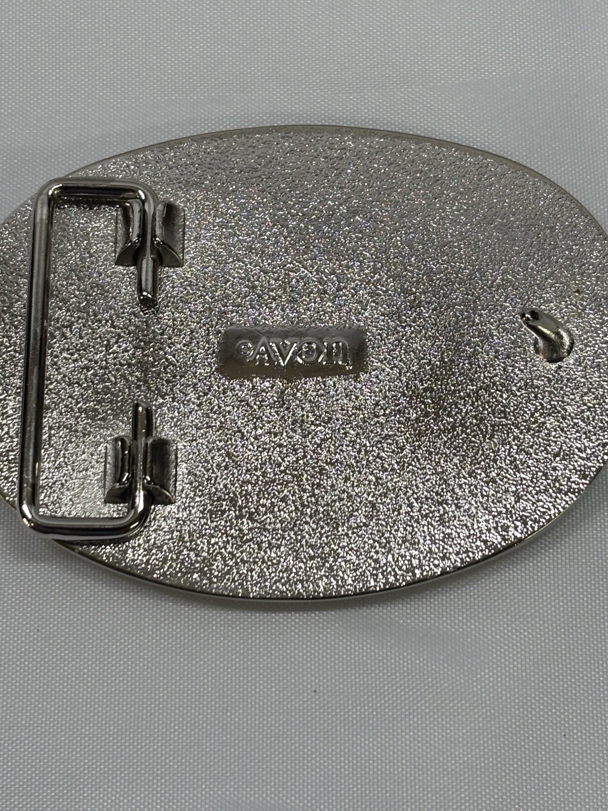 Avon Men’s Western Cowboy Oval Floral Silver Tone Belt Buckle Fits 1.5&Prime;