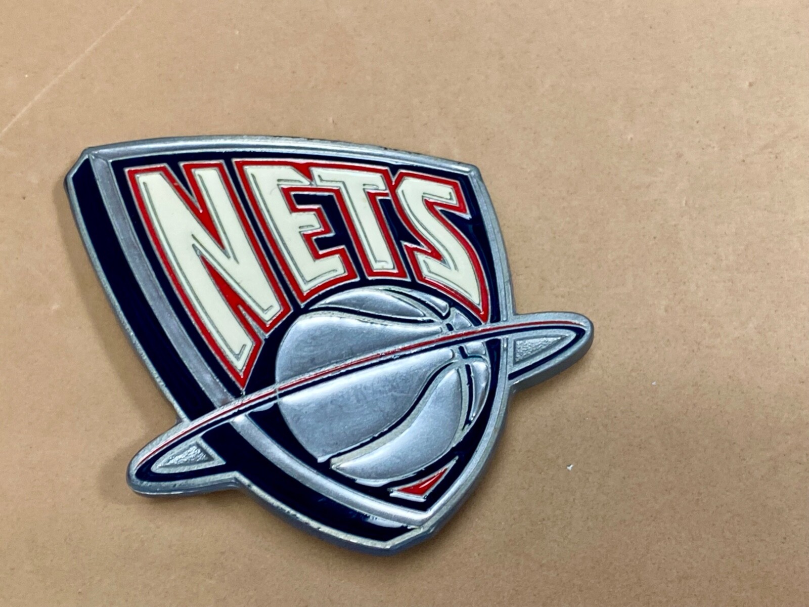 Nets Basketball NBA Fan Team Vintage Belt Buckle By Great American Products