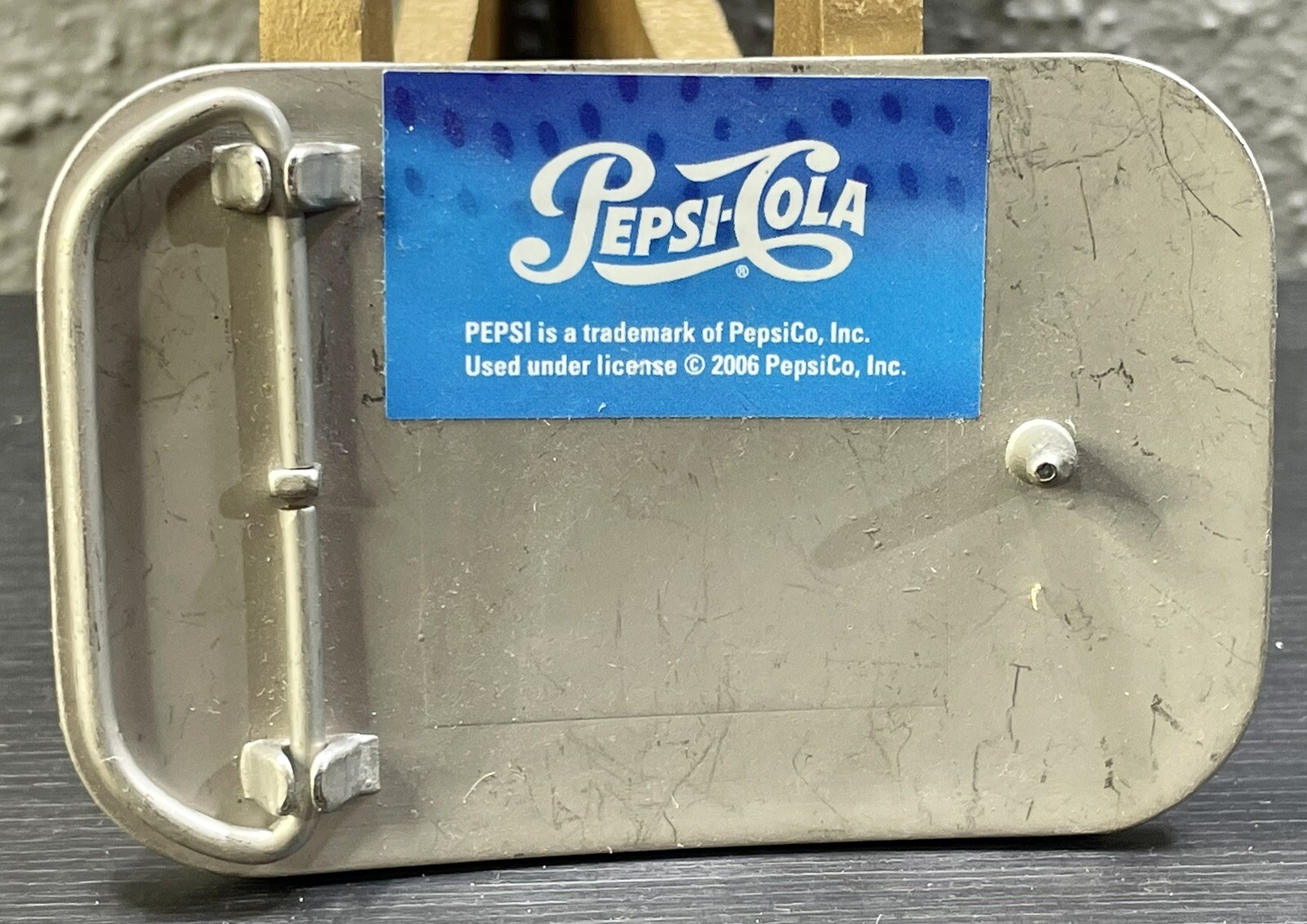 Belt Buckle Pepsi:Cola Metal & Wood By Buckle-Down Made in USA
