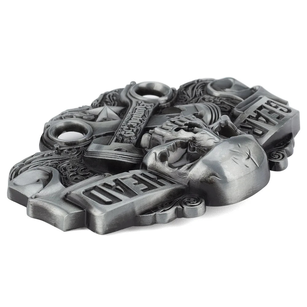 Metal Zinc Alloy Belt Buckle Western Cowboy Gear Head Skull Casual Fashion Style
