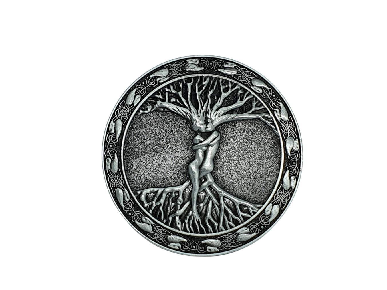 Belt Buckle Tree Of Life Odins Askr & Embla For 40mm Belt Pagan Norse Viking Uk