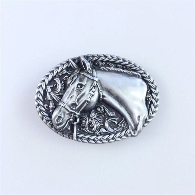 New Vintage Horse Head Western Oval belt buckle Gürtelschnalle also Stock in US