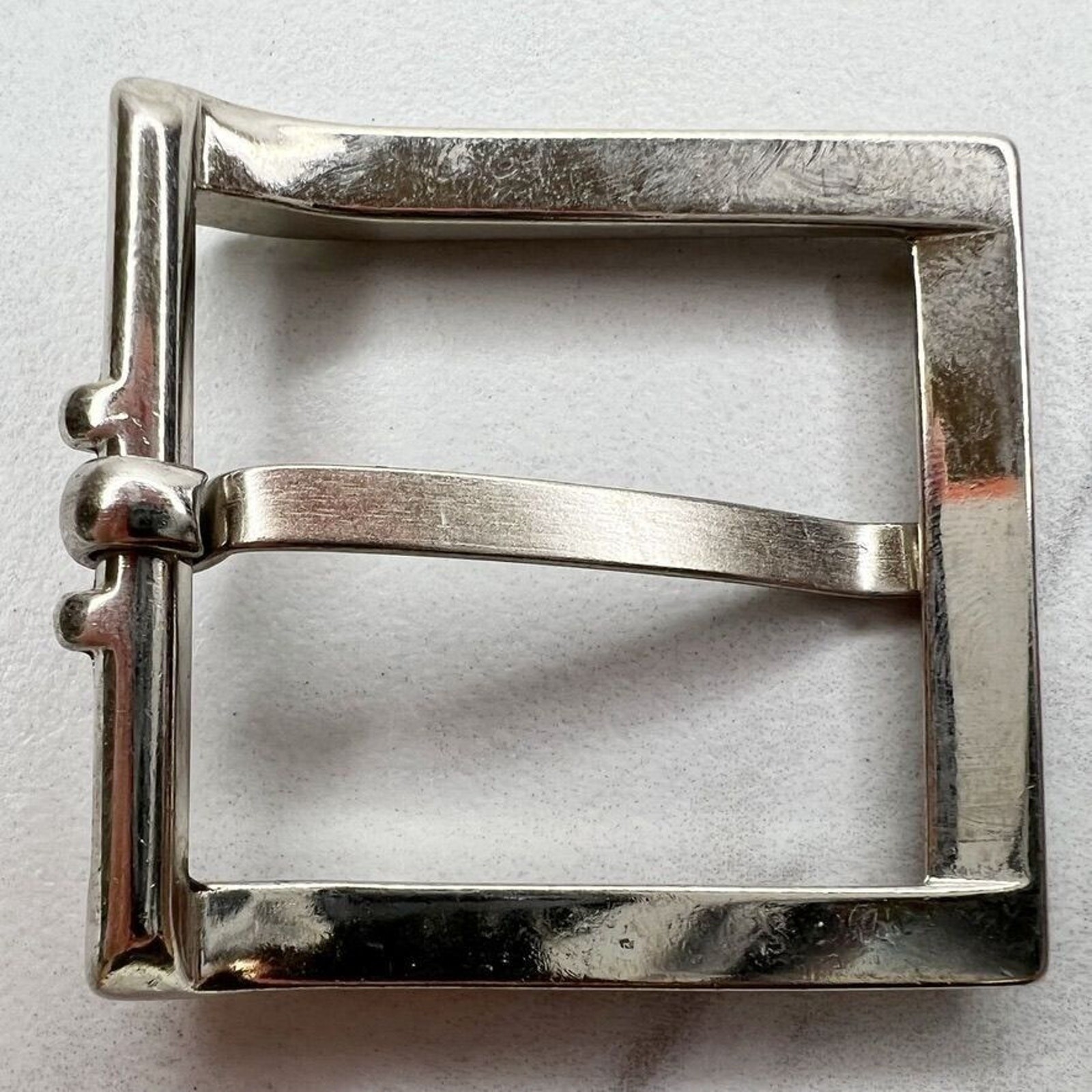 Silver Tone Simple Basic Belt Buckle