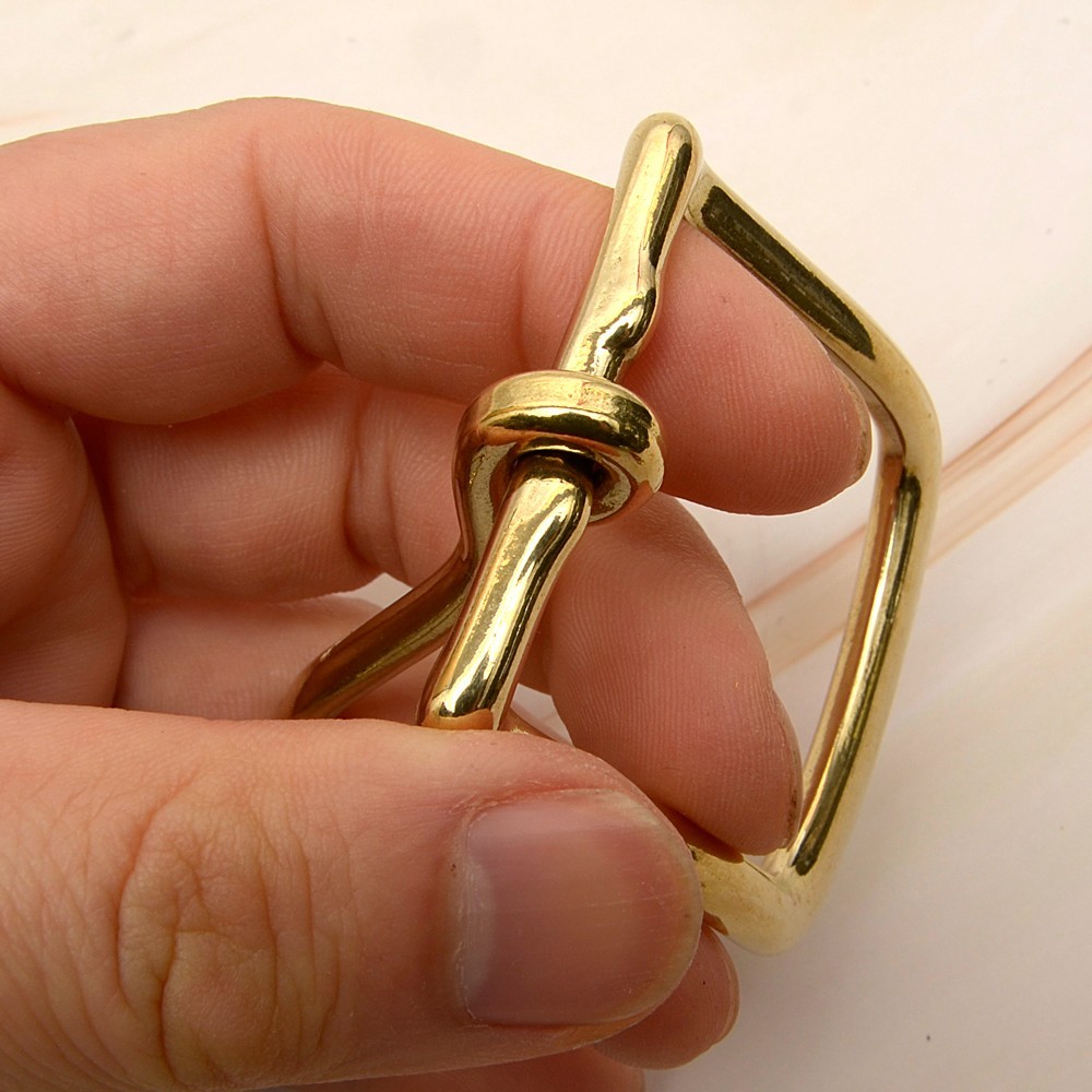 Leather Craft Soild Brass Half Buckle single bar buckle making a belt, strap