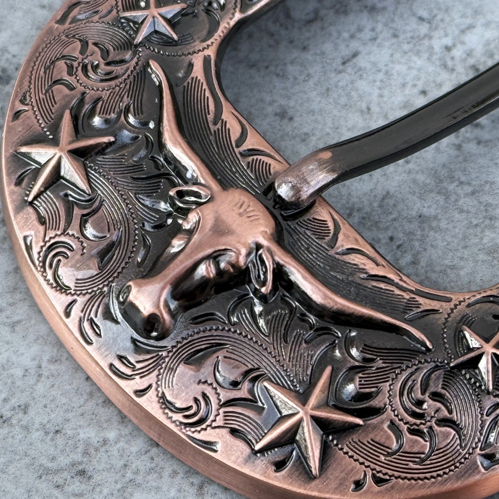 Western 3-Piece Belt Buckle Set Floral Engraved Silver Bronze Cowboy Rodeo Style