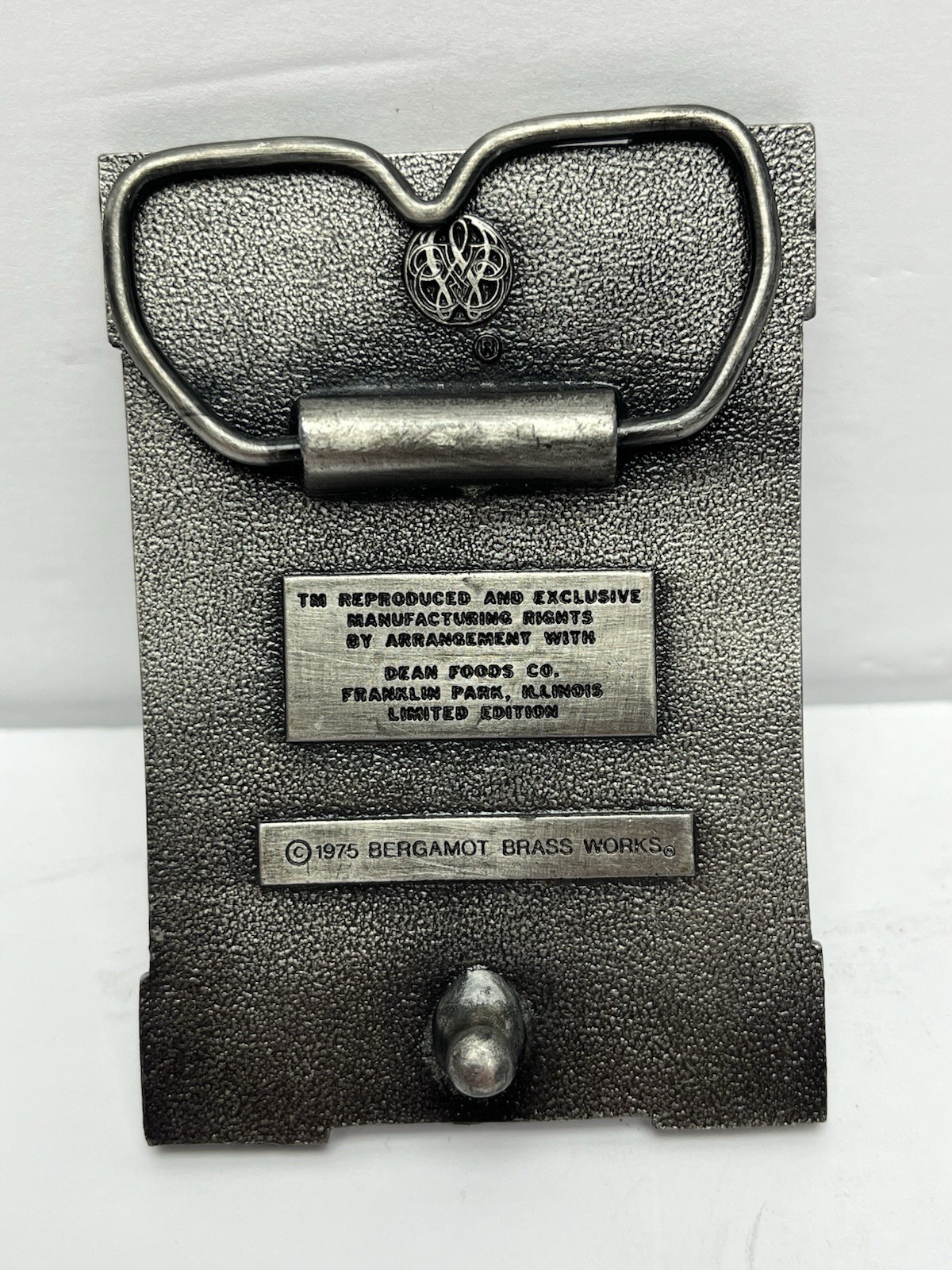 Bergamot Belt Buckle Dean’s Ice Cream USA 1975 Dean Foods Vintage Nice! VHTF