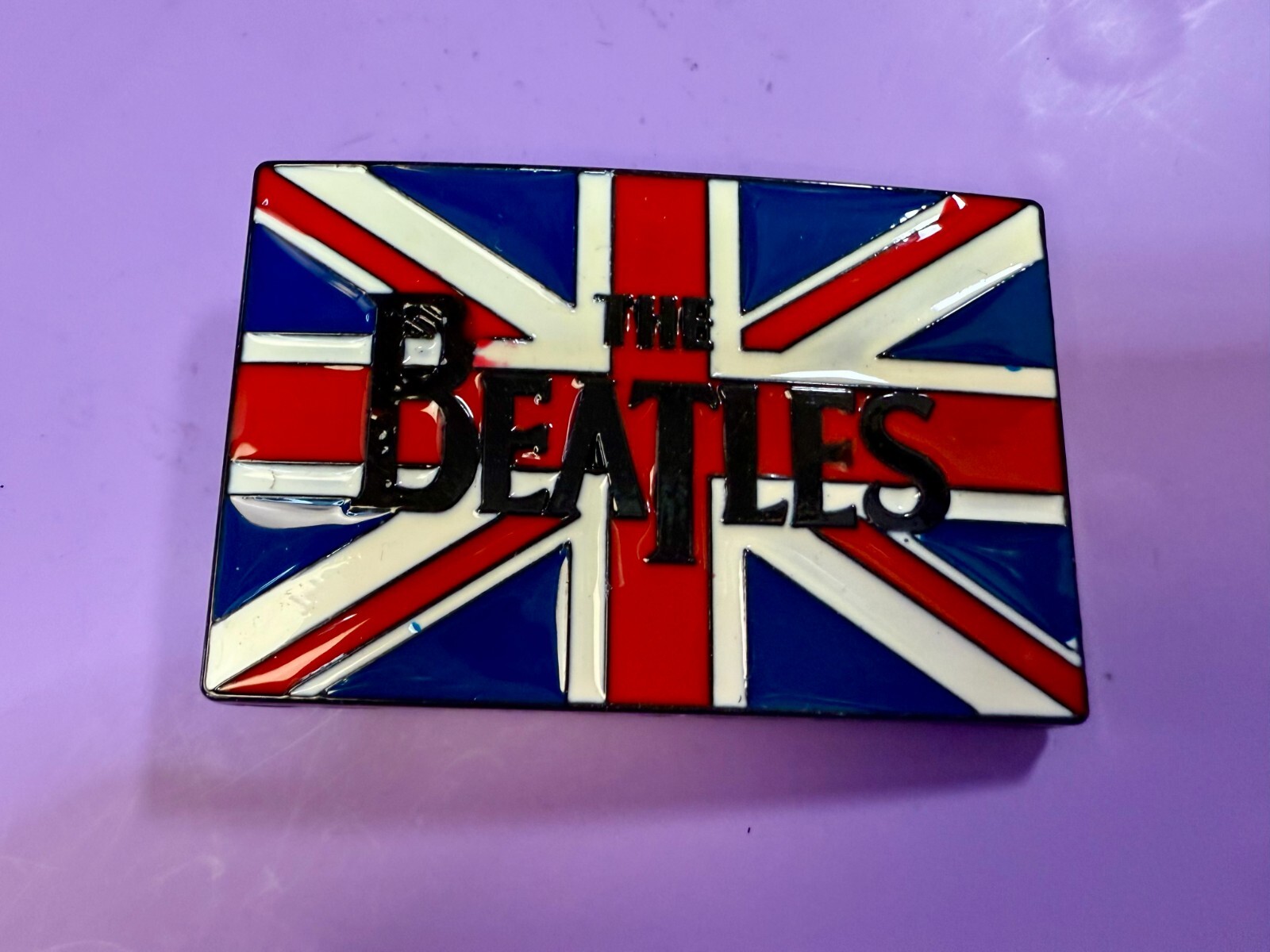 The Beatles Abbey Road Radio Show 1965 Album Union Jack Uk Flag Belt Buckle