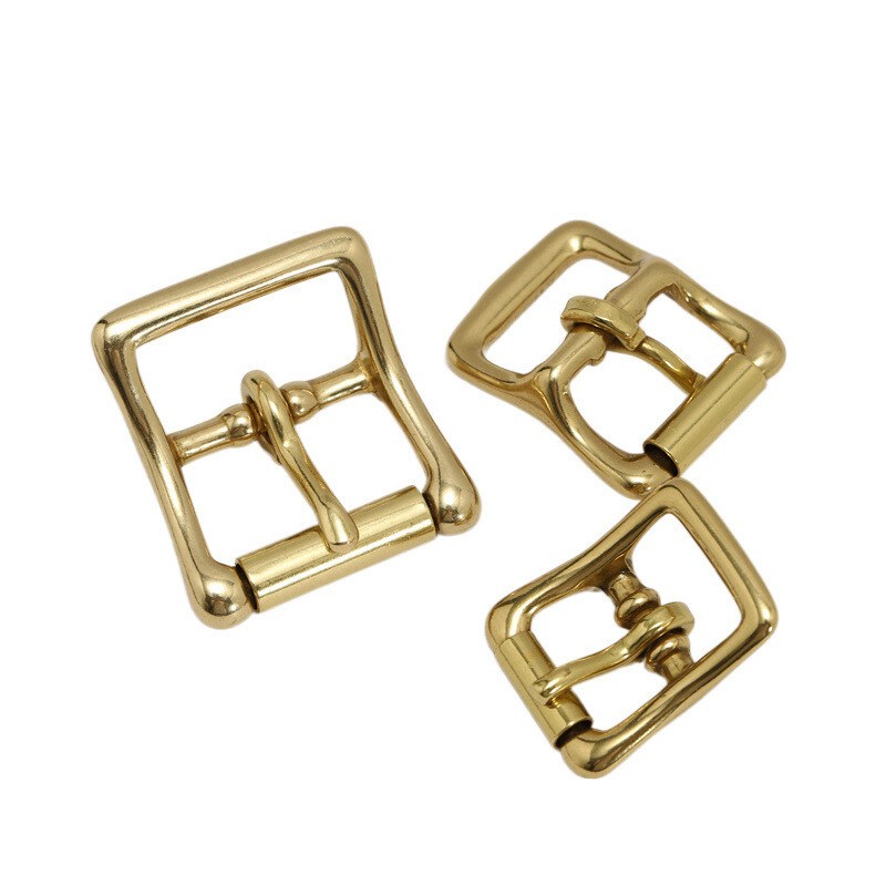 2X Single Prong Replacement Brass Roller Belt Buckle 16/20/25mm Internal Width