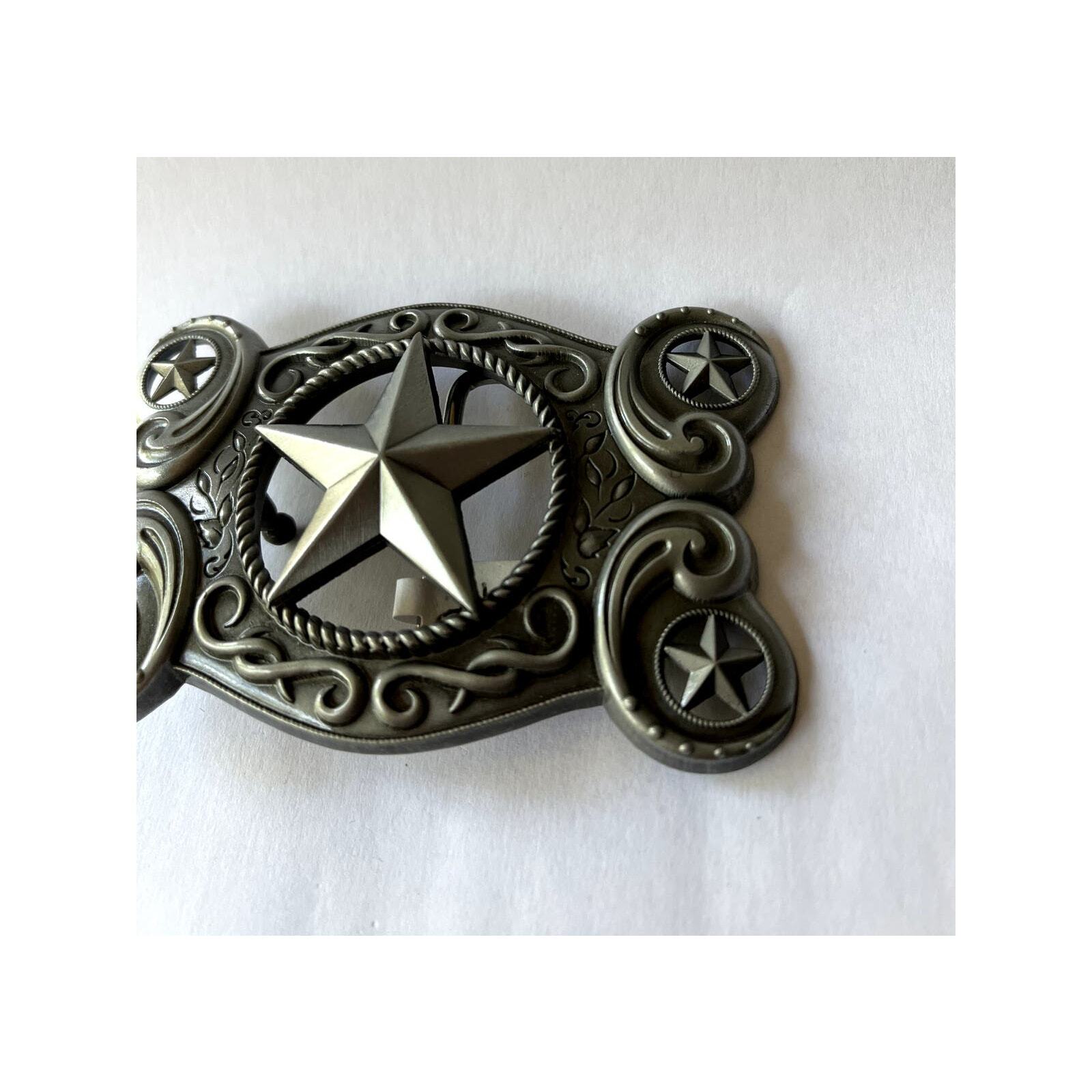 Silver Star Western Country Belt Buckle Unisex