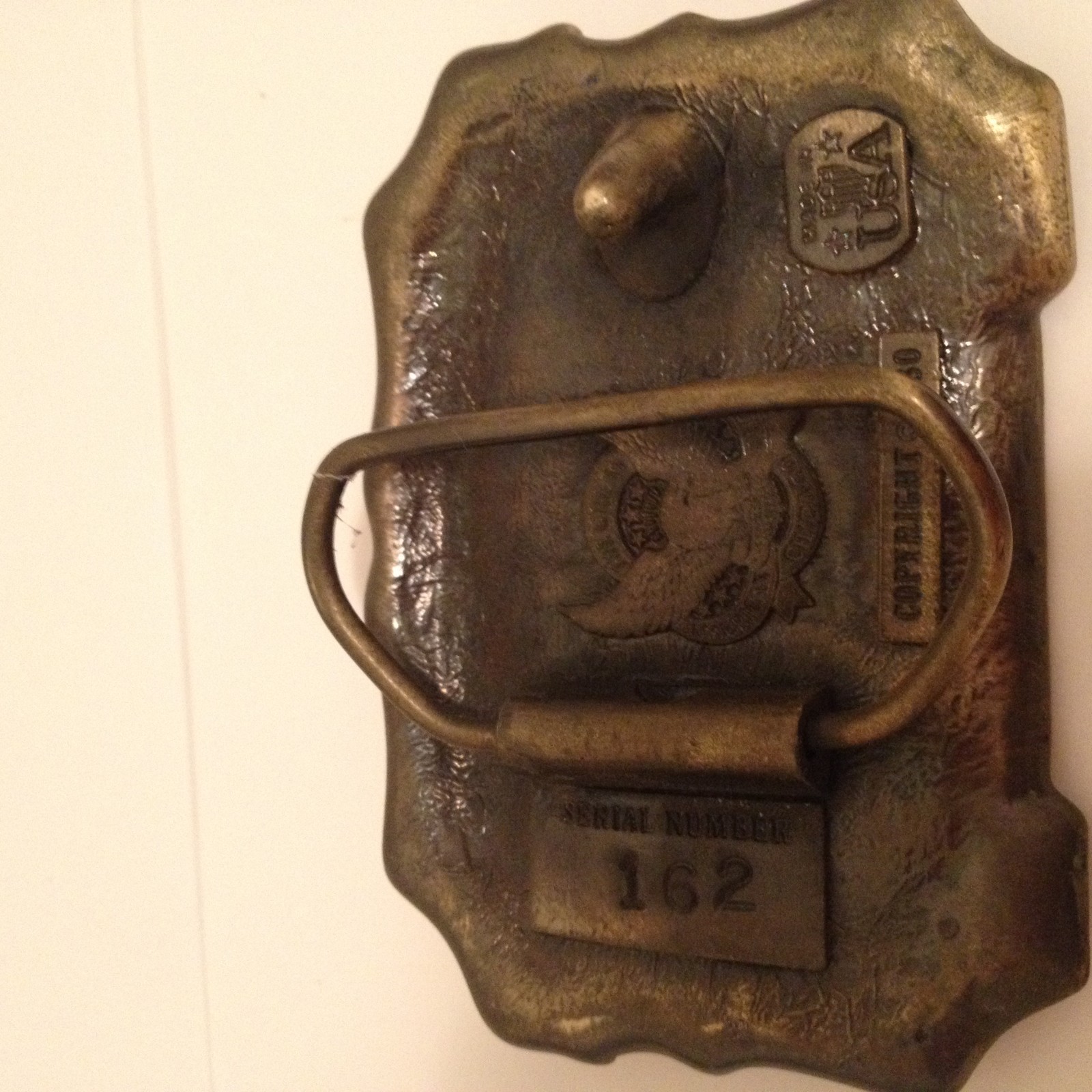 Oregon Brass Buckle by The Great American Buckle Co Serial No 162