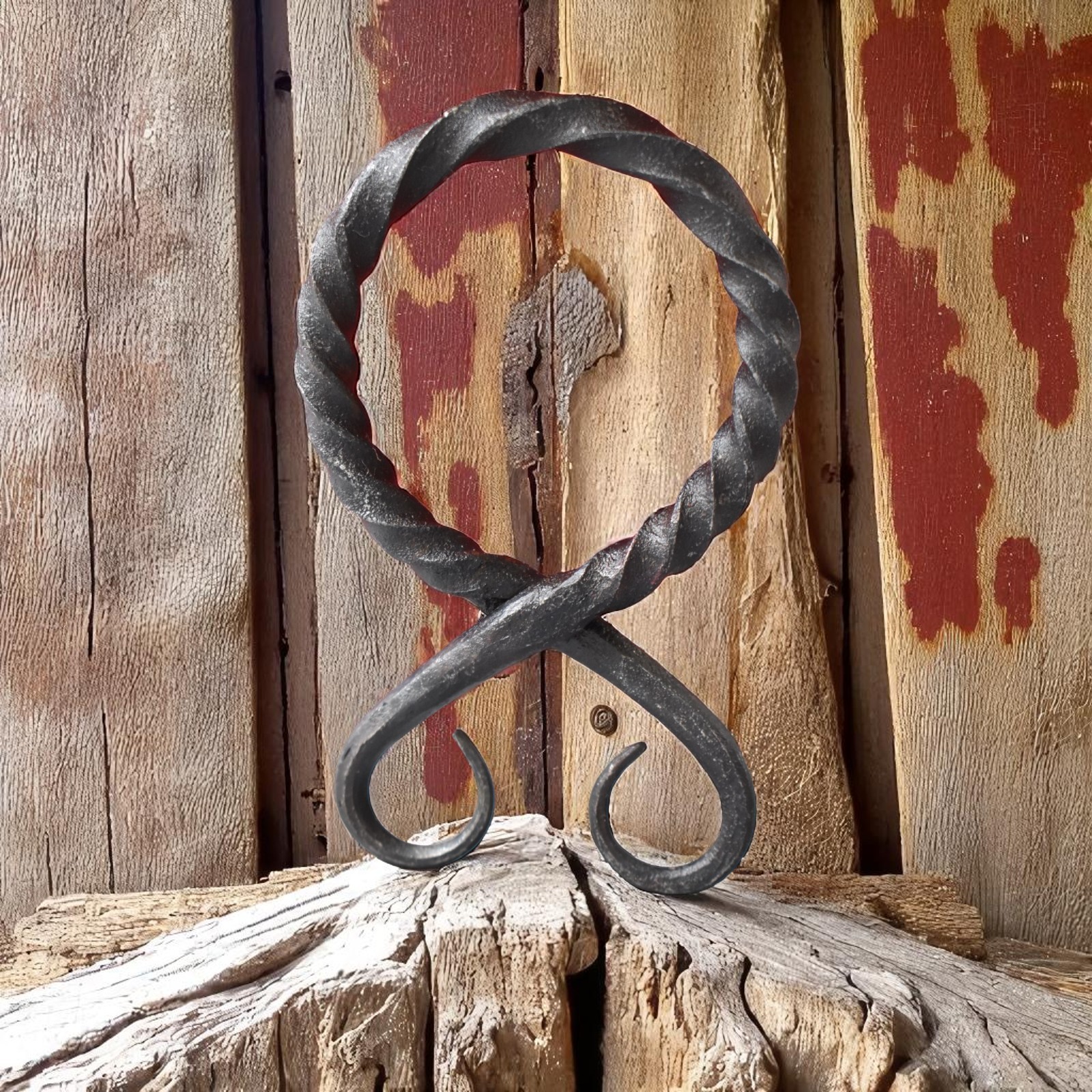 Hand Forged Viking Troll Cross Belt Buckle Medieval Iron Norse Amulet