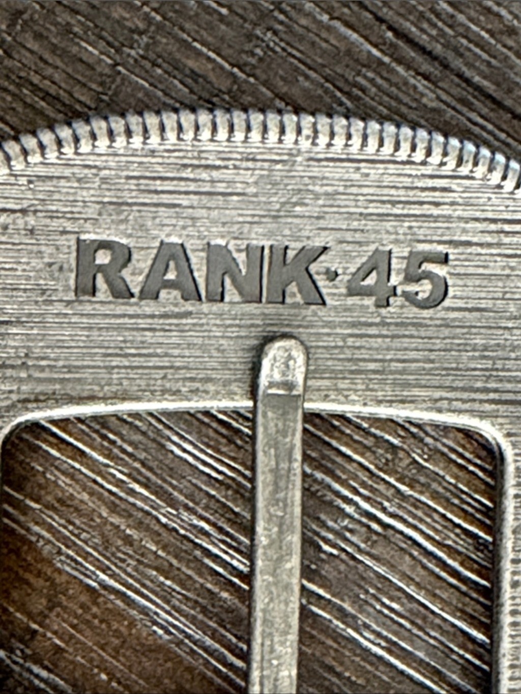 RANK 45 Silver Tone Western Engraved Belt Buckle fits 1 1/2&Prime; Belt EUC
