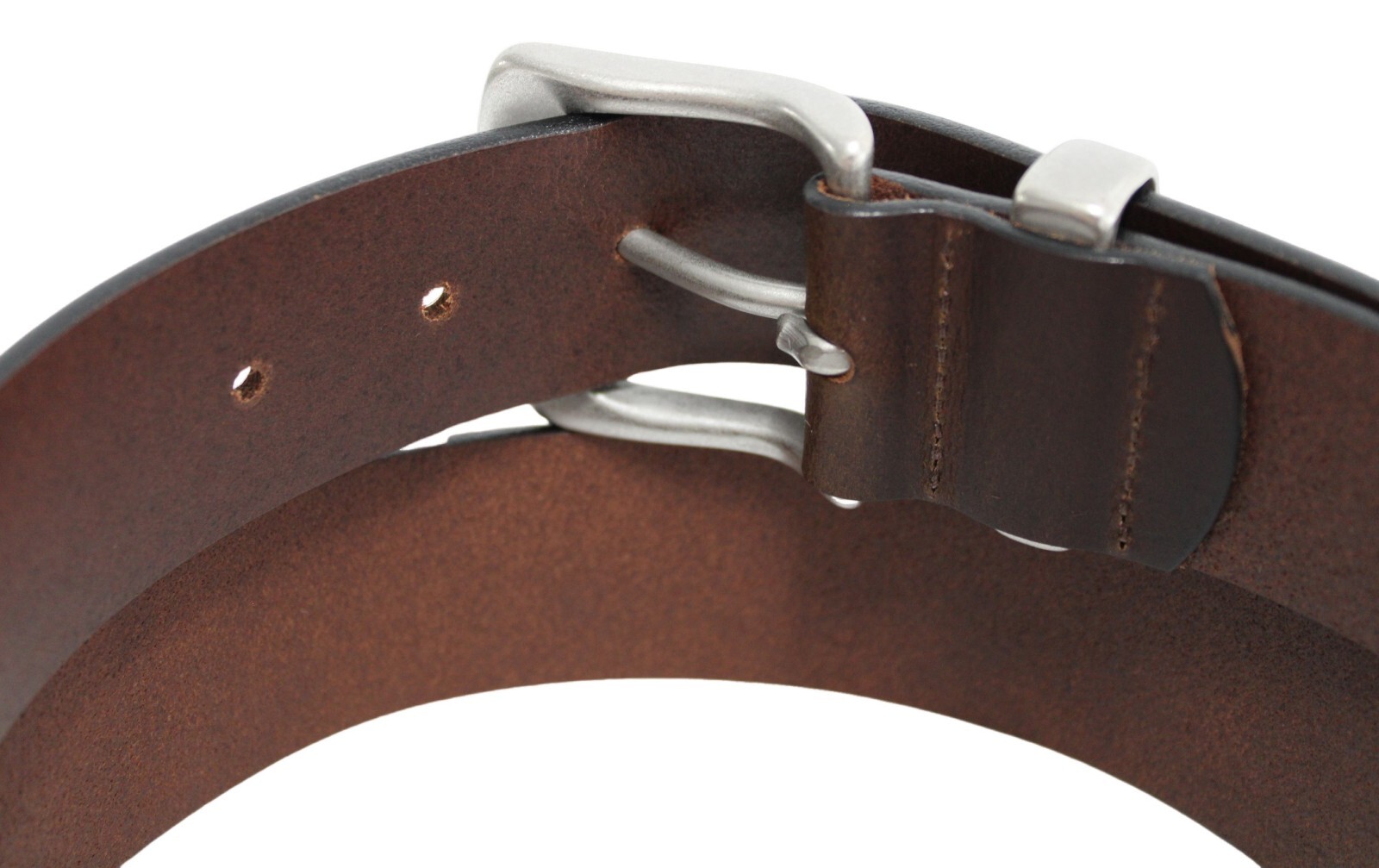Solid Brass Buckle and Keeper Quality Full Grain Genuine Leather Belt. No: 41004