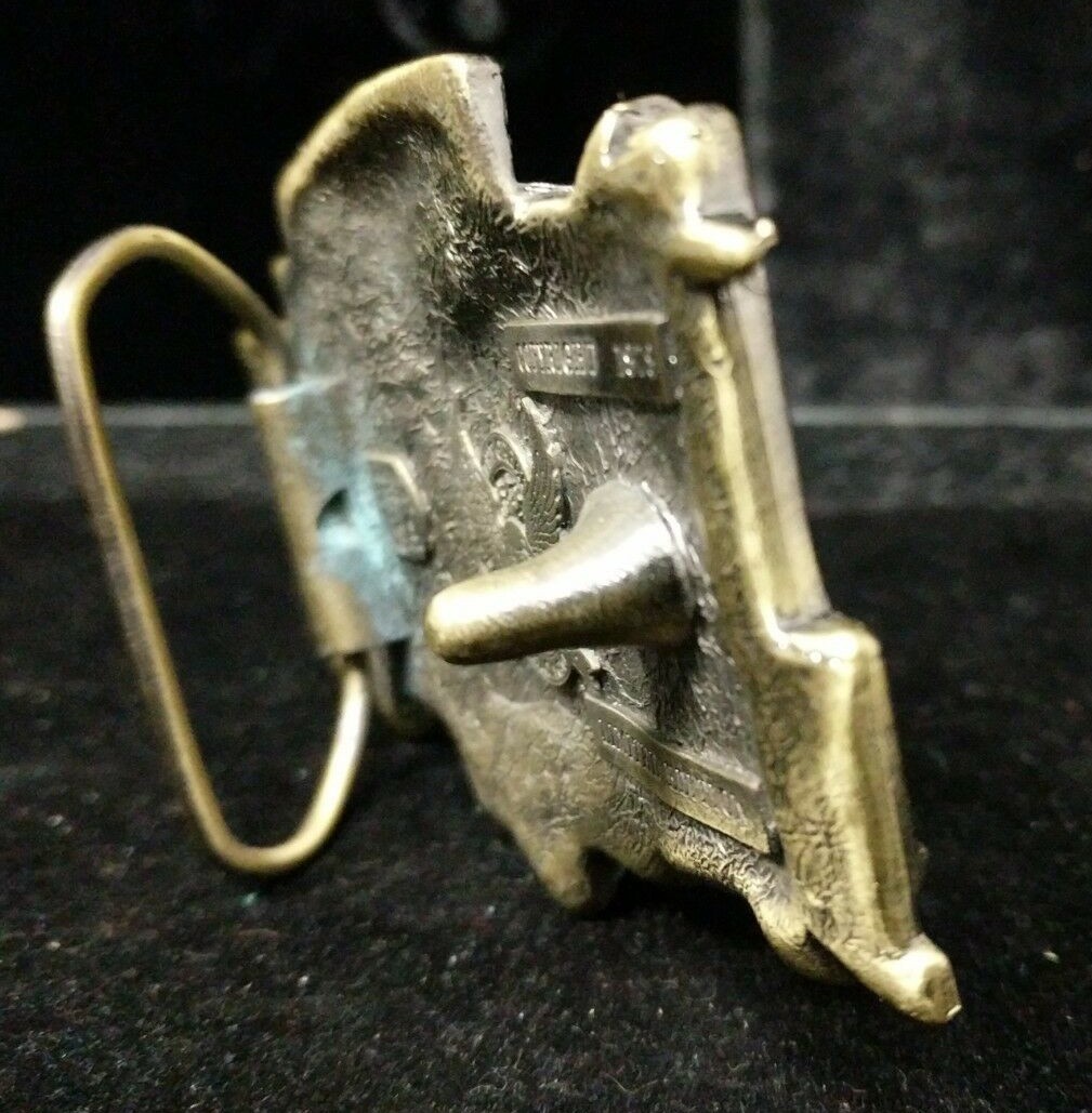 Vintage 1979 Belt Buckle Great American Buckle Co Train Car Signed Limited #