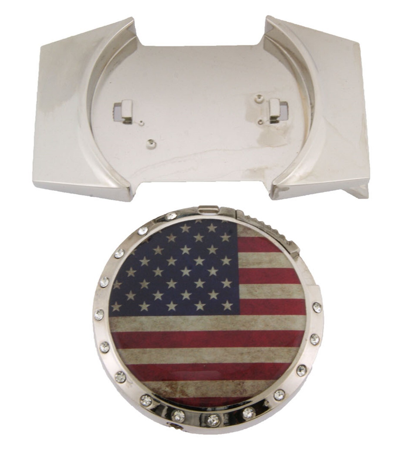United States American Flag Belt Buckle with hidden Lighter Western Cowboy Rodeo