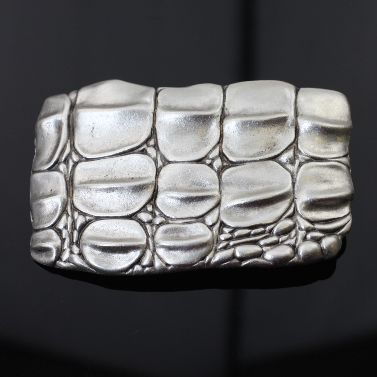 Croc belt buckle buckle reptile crocodile ornament silver for removable belt
