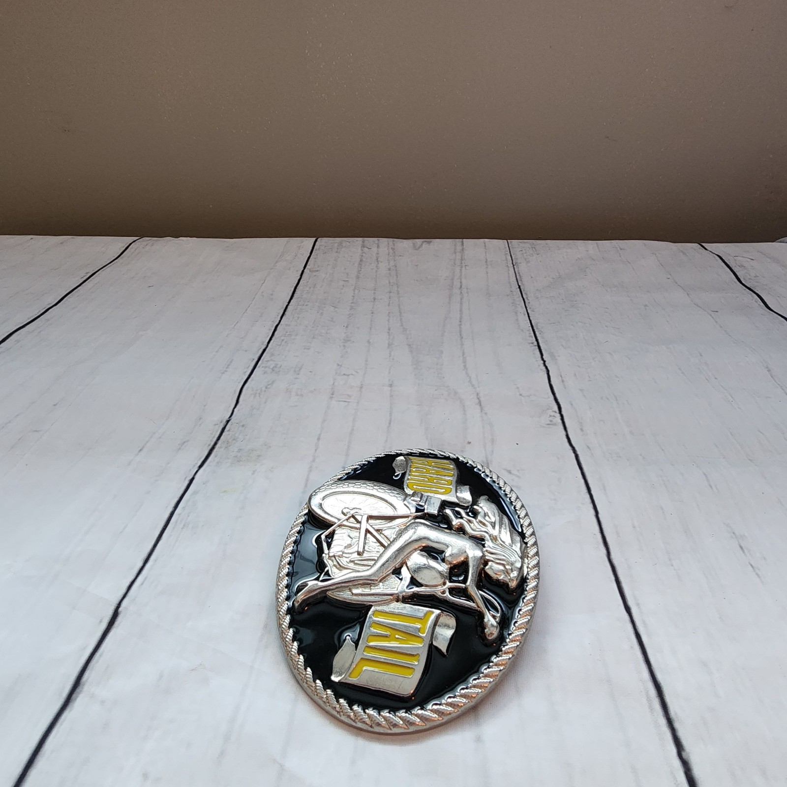 Hard Tail Sexy Woman Motorcycle Rider Biker Gang Metal Unisex Men’s Belt Buckle