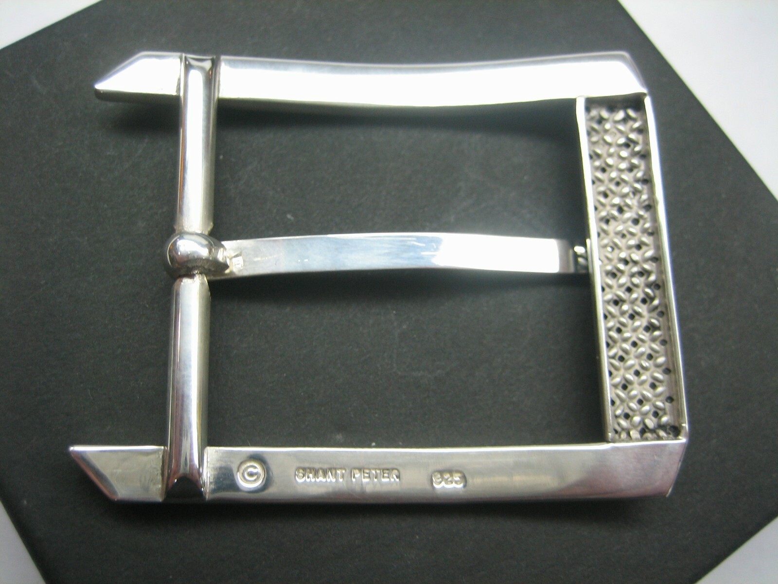 STERLING SILVER 925 BUCKLE AVAILABLE FOR 1&Prime; 1-1/8&Prime; 1-1/4&Prime; 1-3/8&Prime; 1-1/2&Prime; BELTS