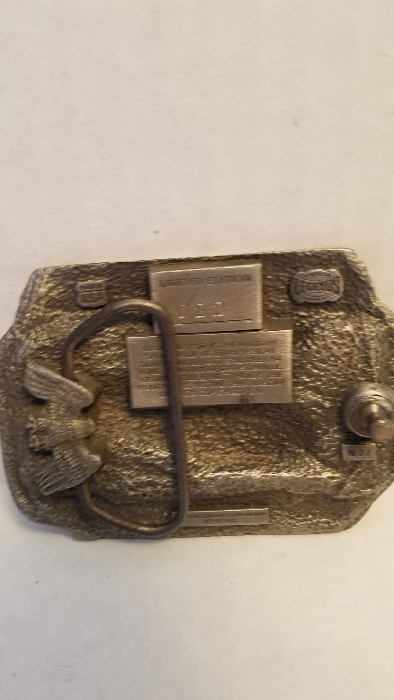 Vintage Bill Elliott NASCAR McDonalds Drive Through Crew USA Belt Buckle #022