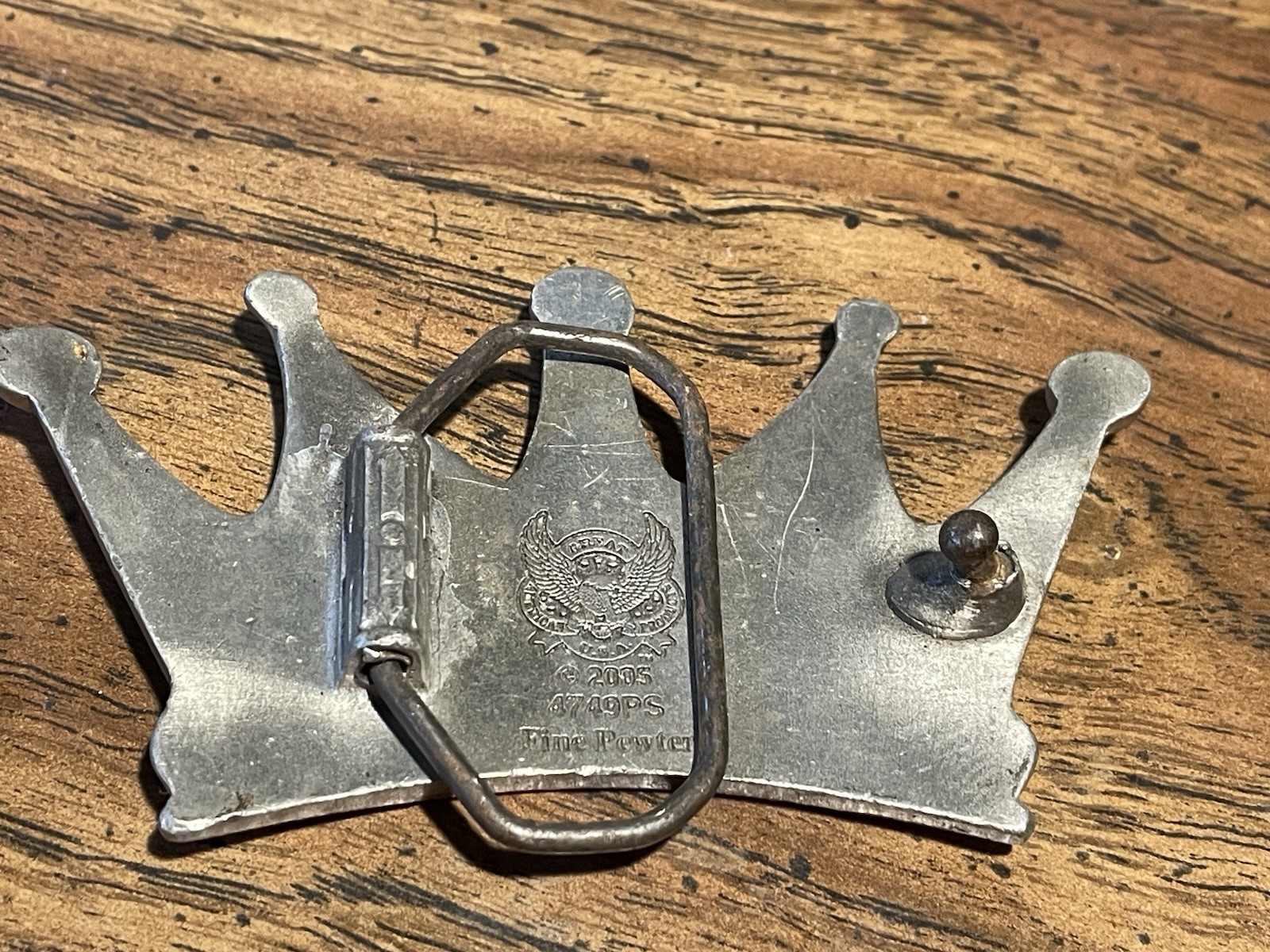 Crown Belt Buckle Fine Pewter #4749PS 2005