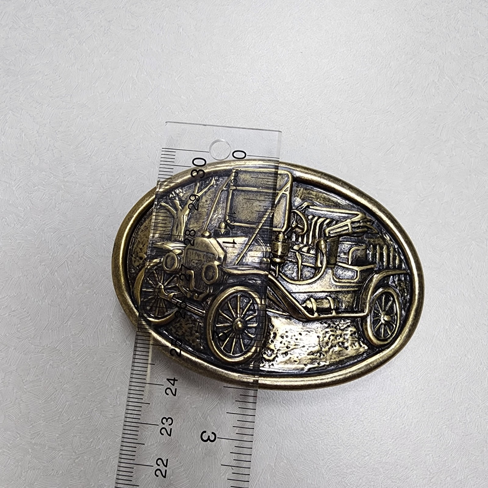 Antique Car Belt Buckle Avon Vintage Model T Brass Look Automobile Vehicle