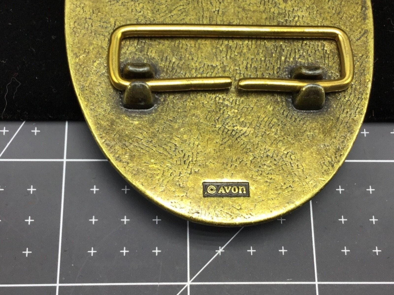 WESTERN COWBOY ~ COWGIRL BRASS OLD CAR BELT BUCKLE” AVON”
