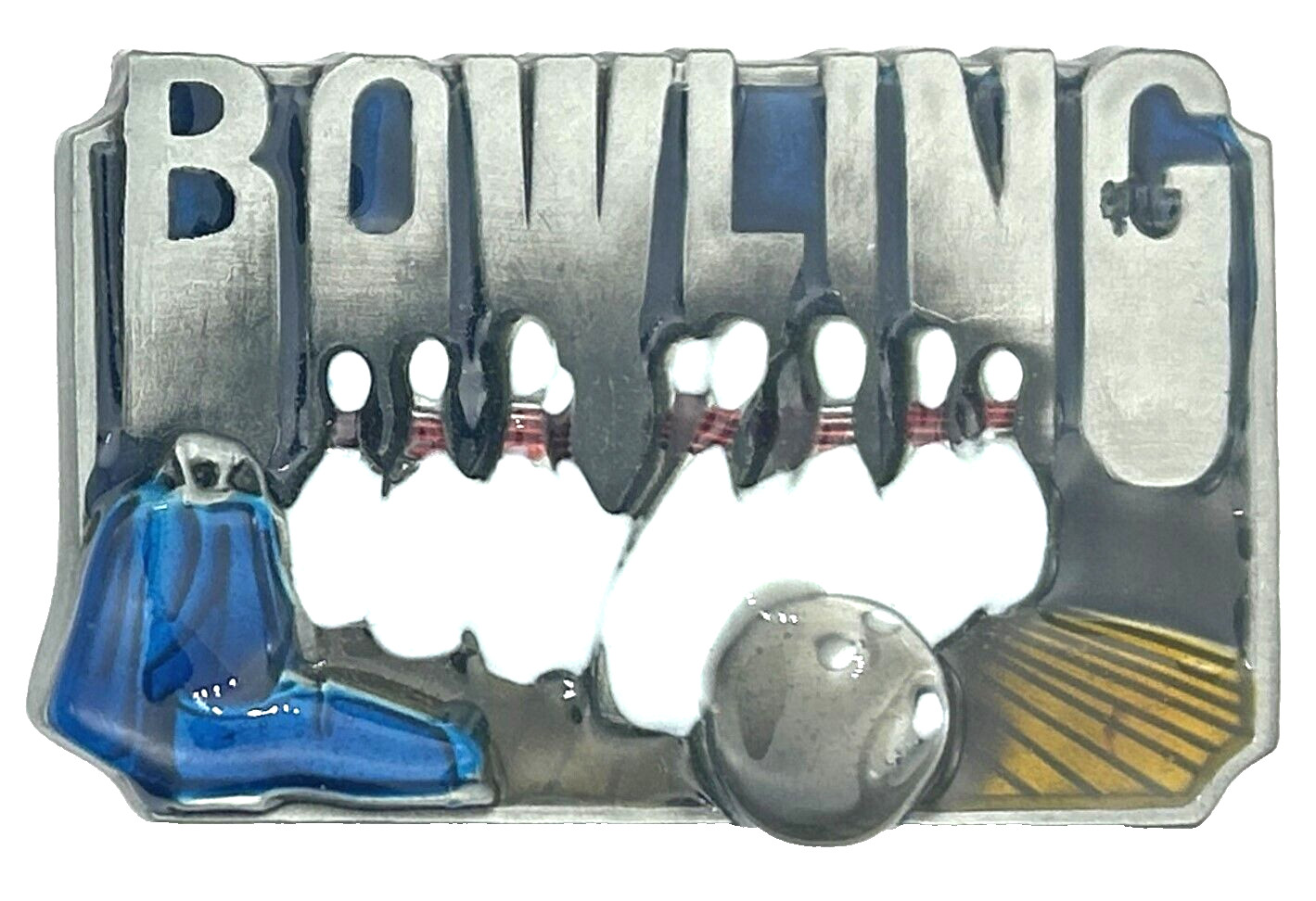Bowling Sports Enameled Belt Buckle New