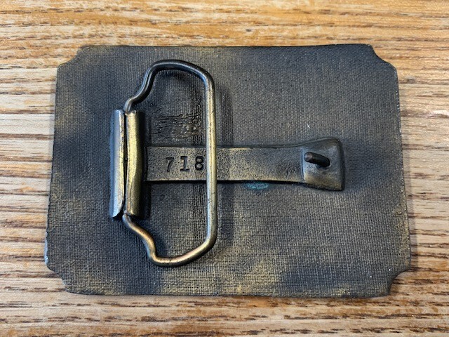 Belt Buckle Pioneer Cowboy Tall in the Saddle Brass Buckle Vintage