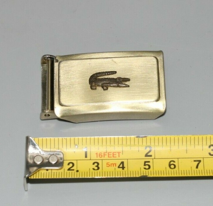 Vintage Lacrosse Alligator Gator Crocodile Reptile Belt Buckle
