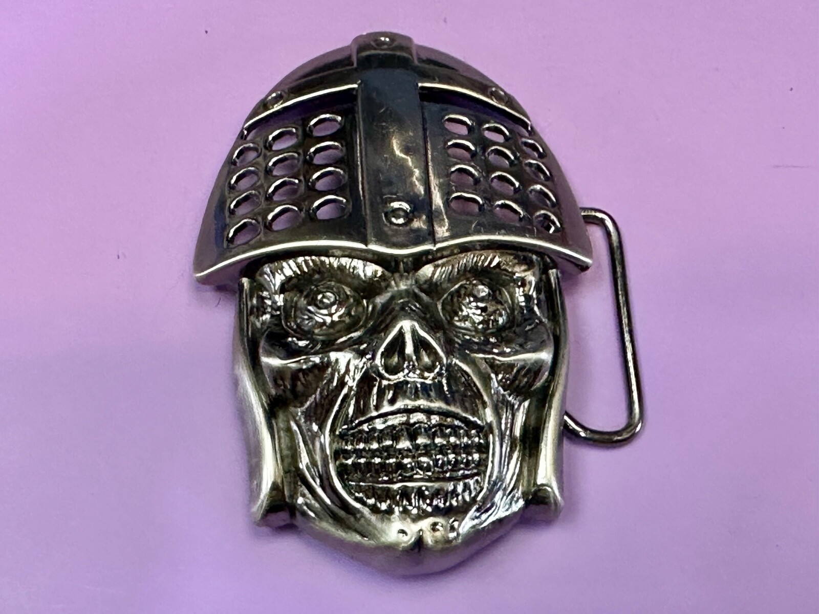 Knights Helmet & Skull Belt Buckle Medieval Armor Design Belt Buckle
