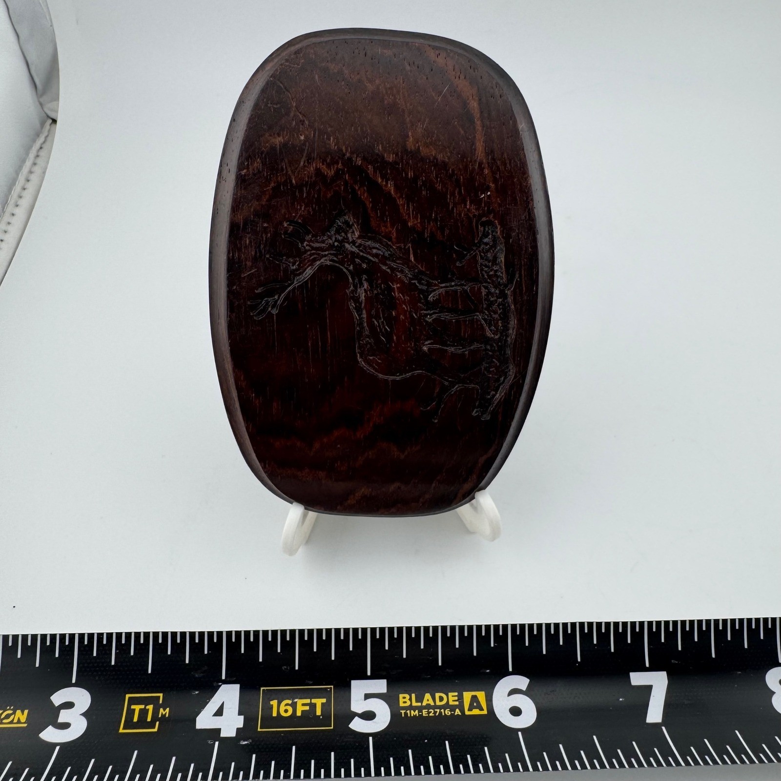 Vintage Kingwood S. America Belt Buckle Brown Wood Excellent Elk 1994 (#124)