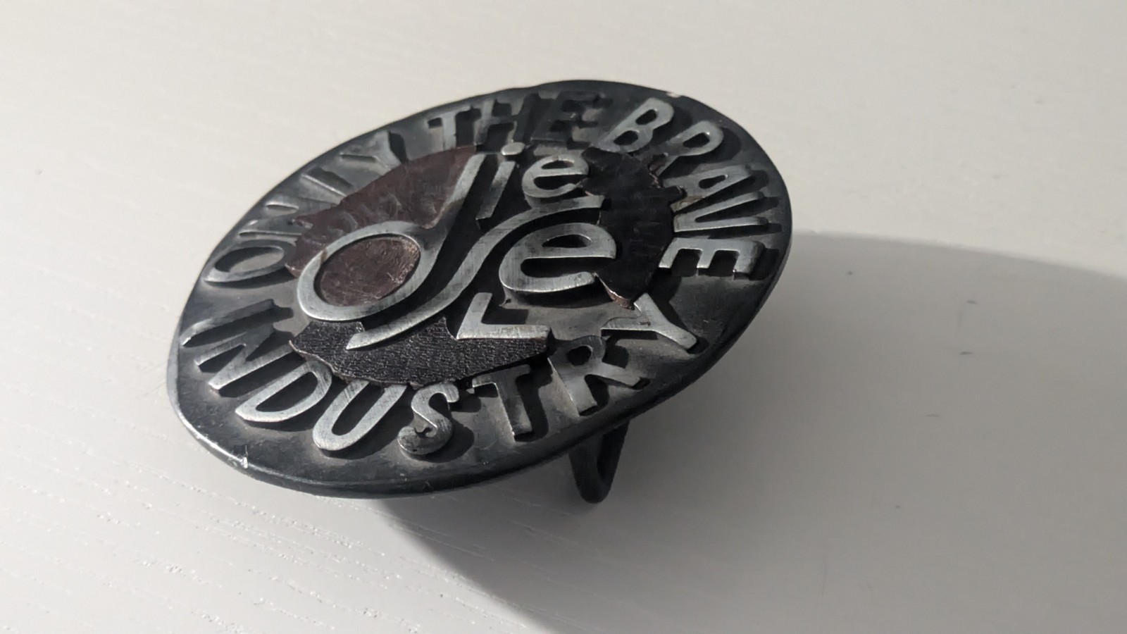 Vintage 90s Only The Brave Industry Diesel Belt Buckle Y2K Diameter 9cm