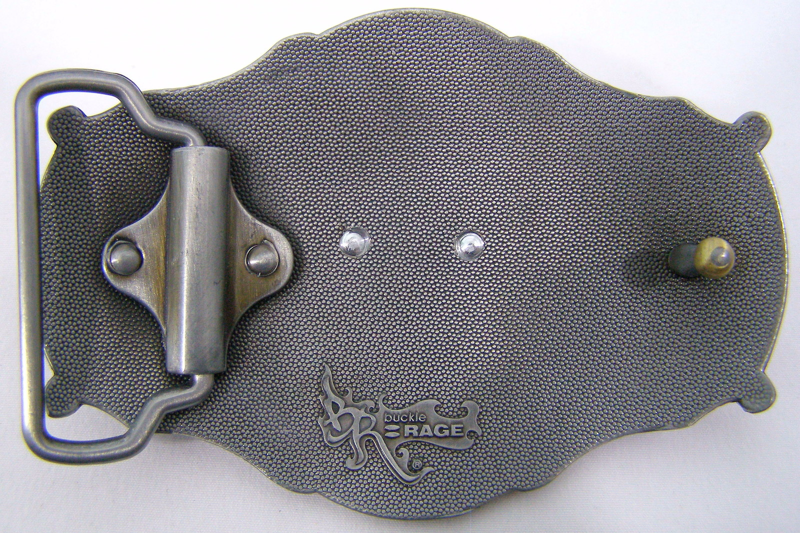 BELT BUCKLES Longhorn Head Western Scroll Antiqued Silver Gray Rectangular NWOT!