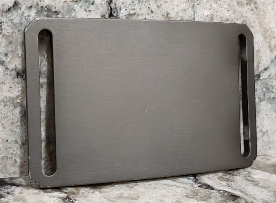 GRIP6 BELT BUCKLE – FLAT GUNMETAL SILVER – 1.5 INCH WIDE – USED