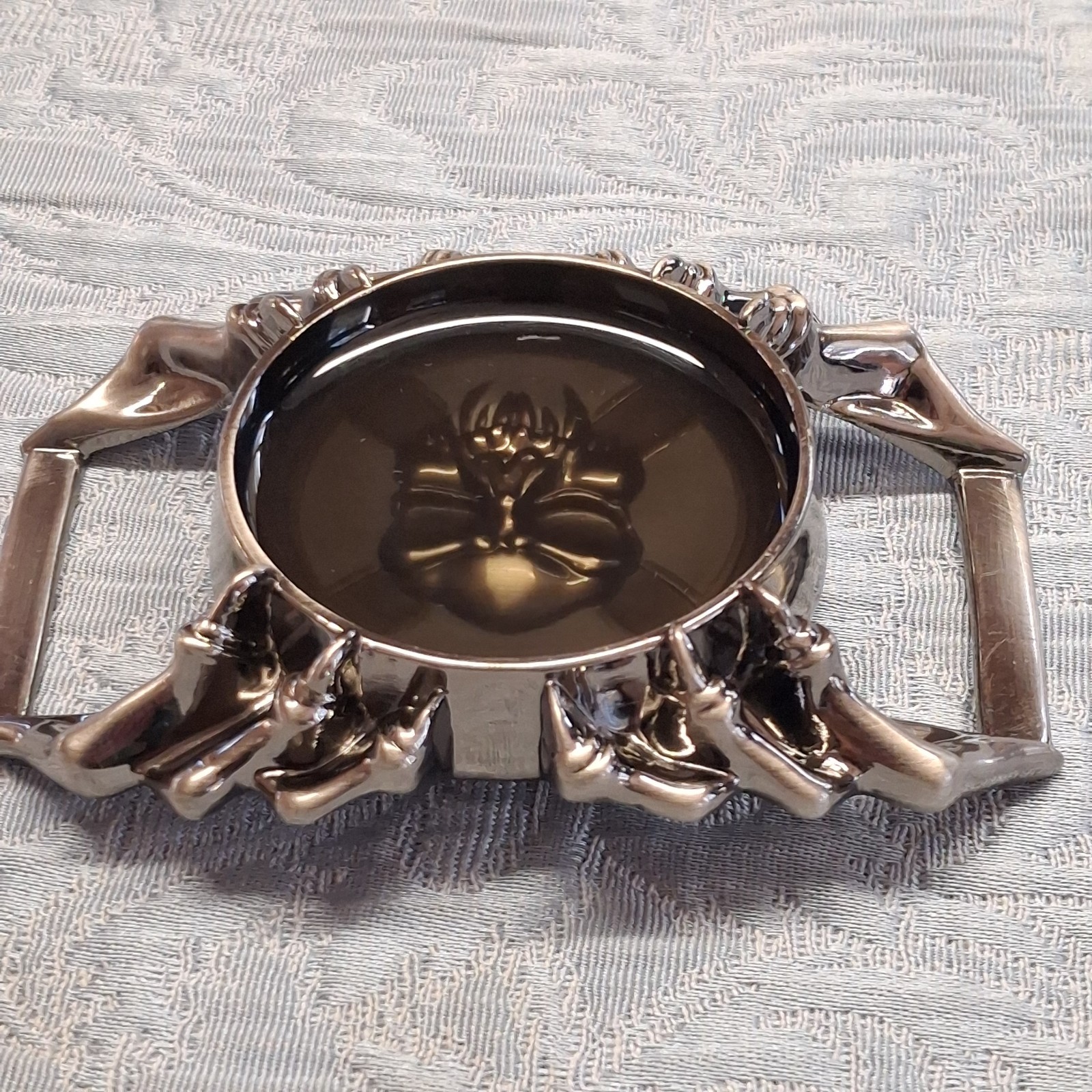 Skull Finger Hand Bones Resin Pewter Belt Buckle Punk Rocker Goth Skeleton Bones