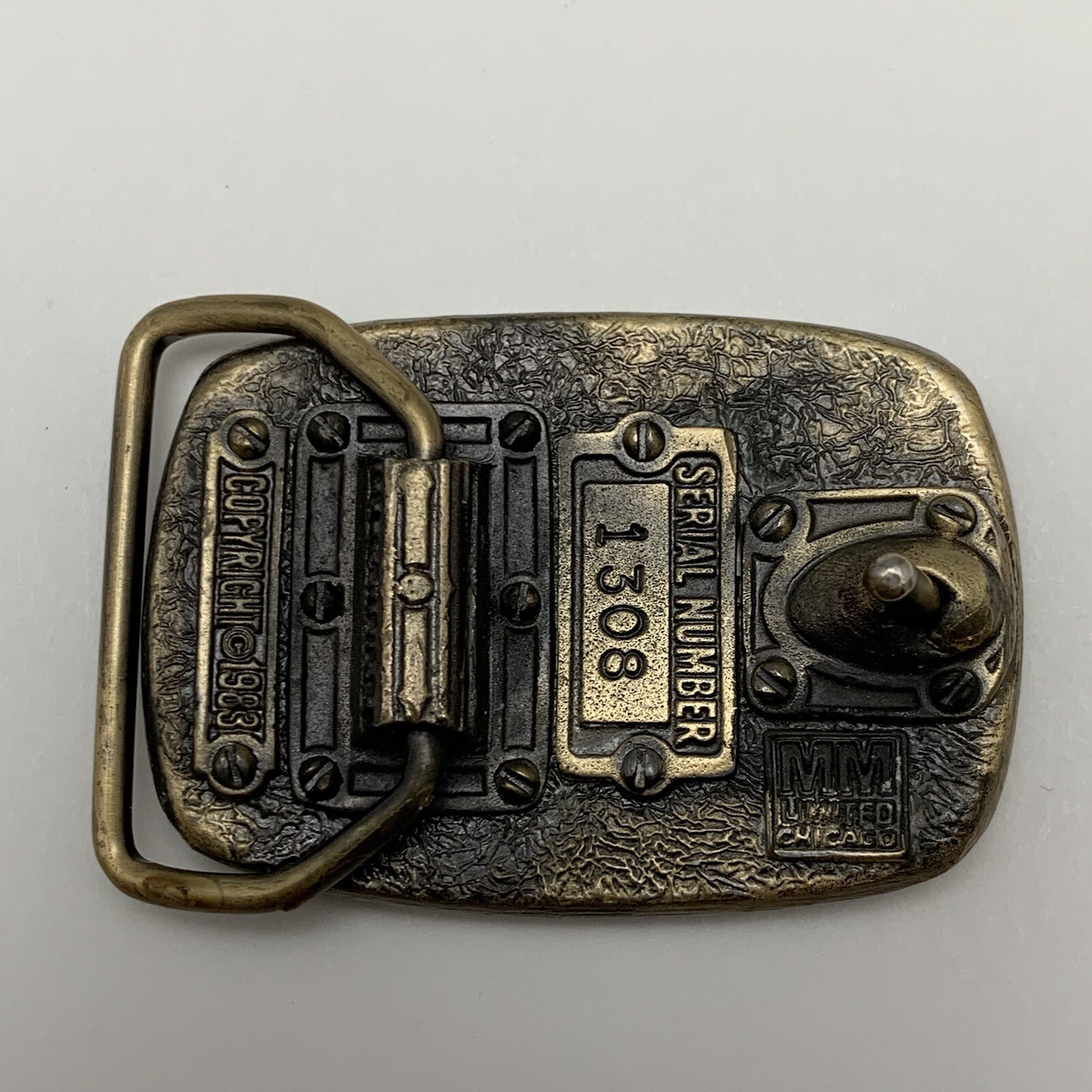 Schriners Scimitar Crescent and Star Camel Belt Buckle MM United Chicago 1983