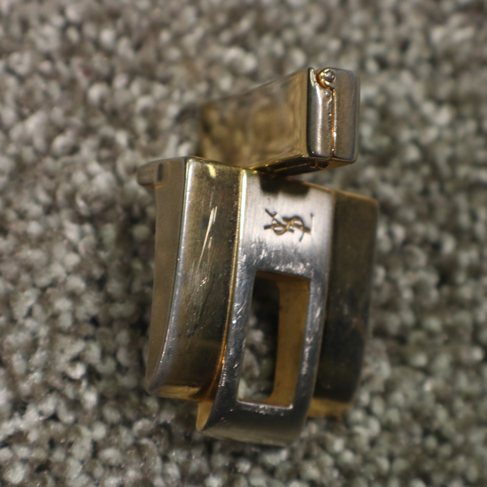 YSL Yves Saint Laurent Reversible Belt Buckle Made in Italy