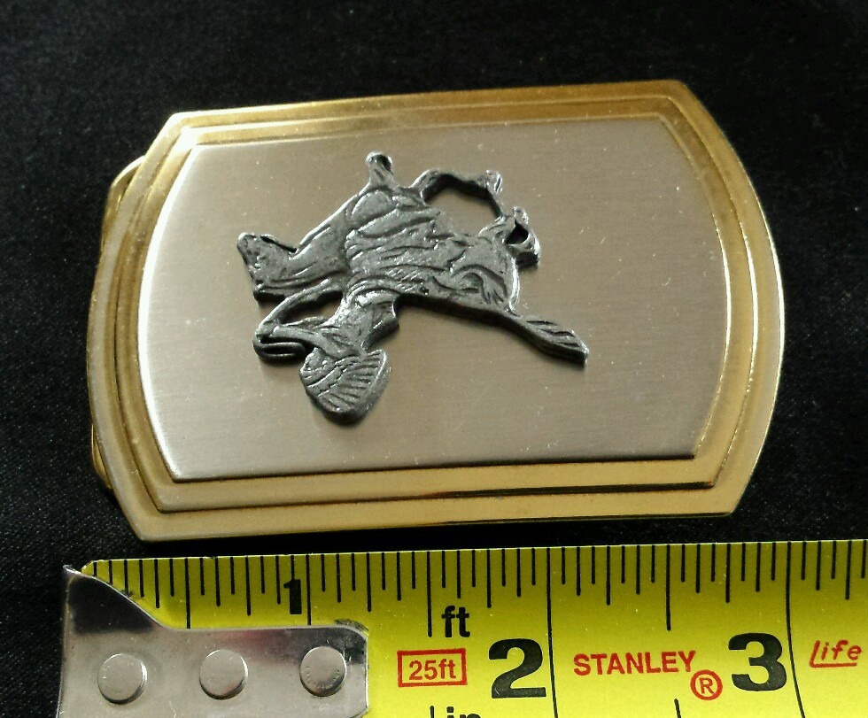 MOUNTED NATIVE AMERICAN WARRIOR HUNTER HORSE BOW & ARROW WESTERN BELT BUCKLE
