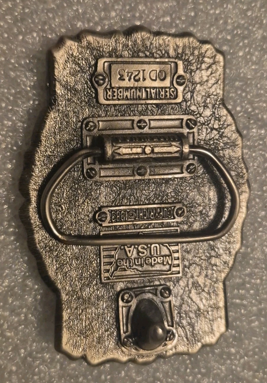 Vintage 1997 Great American Buckle Co. Pure Pewter Bald Eagle Belt Buckle