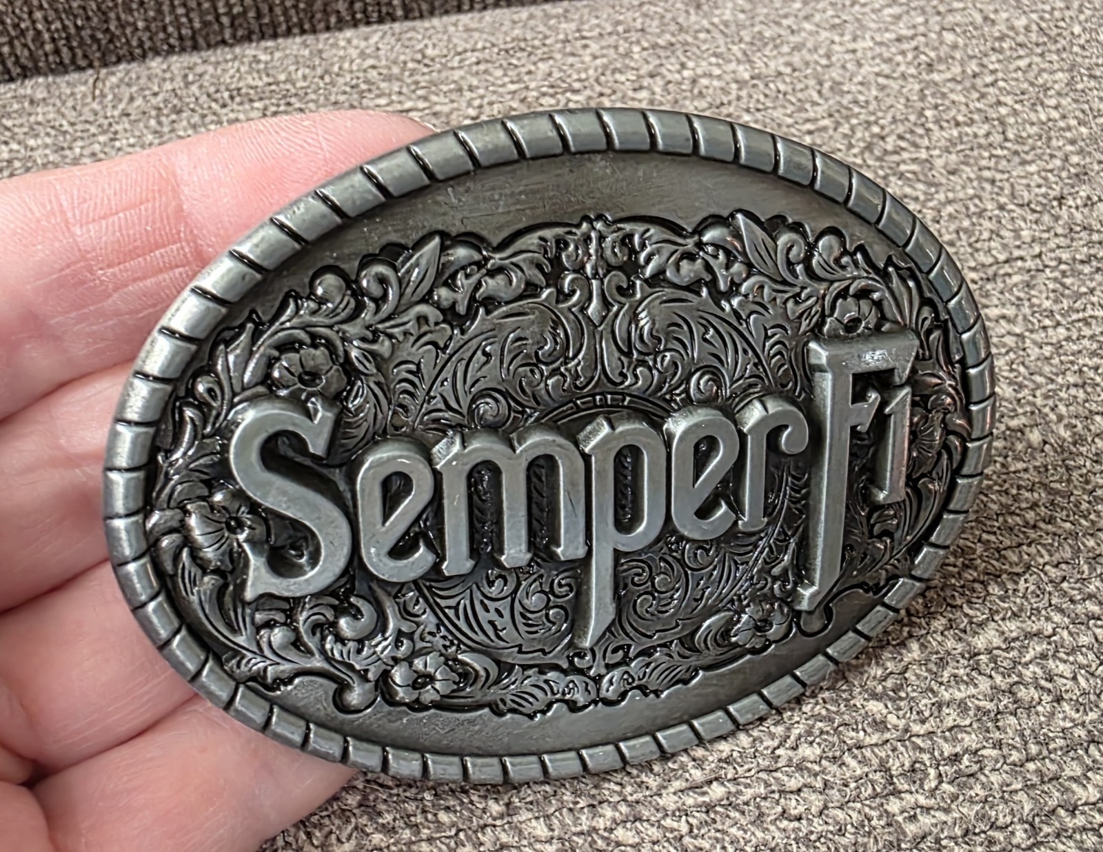 Marine Corps USMC Semper Fi Military Belt Buckle Oval Metal Men choose color